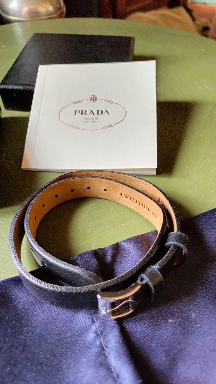 Prada x American Express Amex Centurion Black leather Wearable Bracelet W/ Box