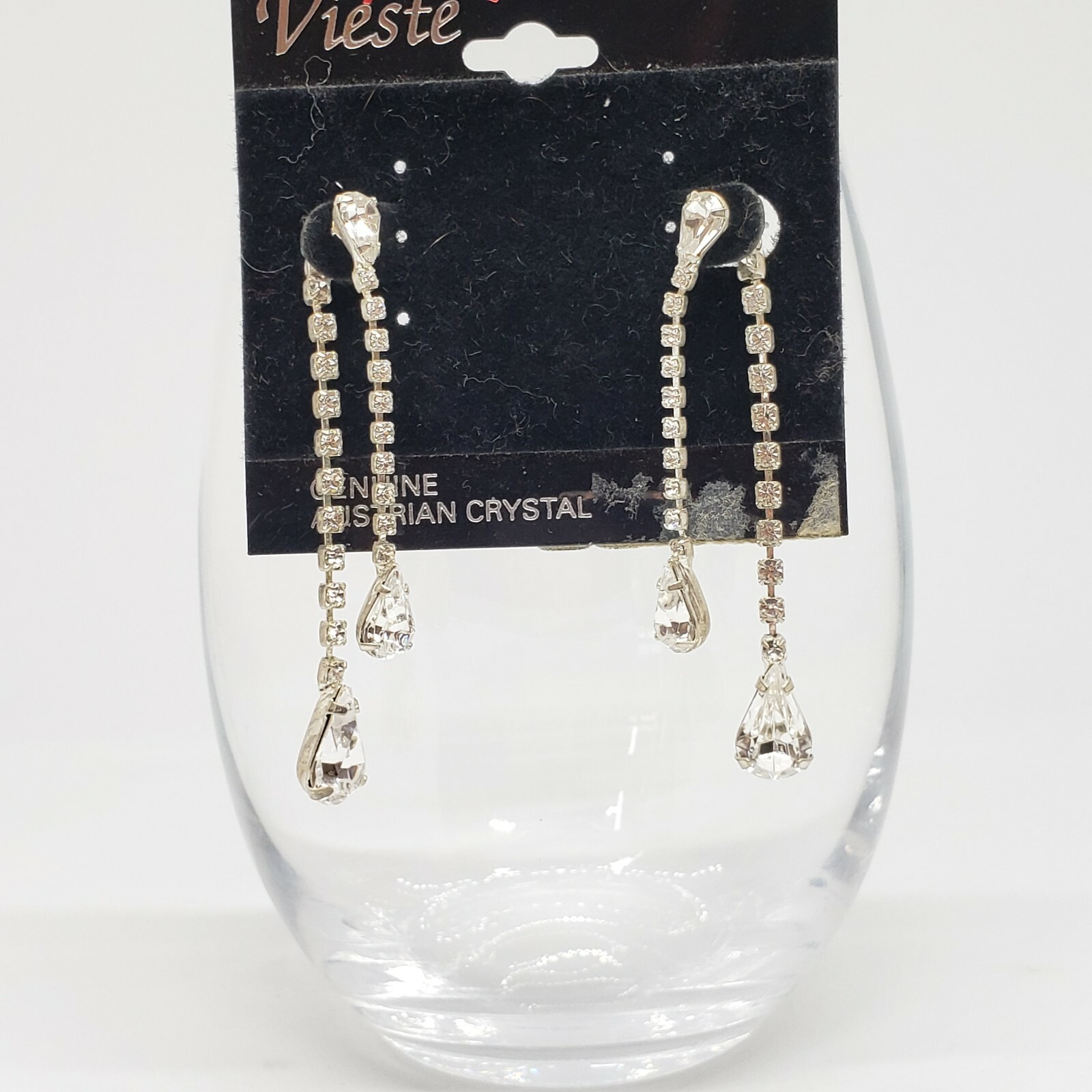 VIESTE Crystal Collection EARRINGS Prom, Bridal, Wedding, Party, NEW Dangle
