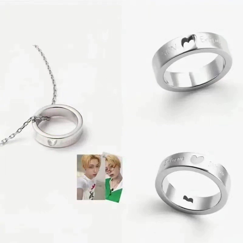 Kpop ENHYPEN Rings & Pendant Necklace