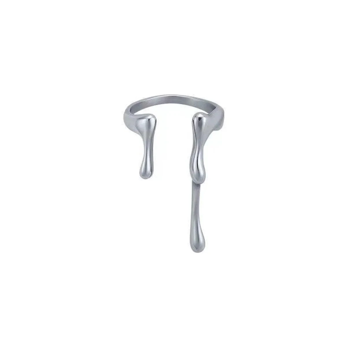 Silver Hug Ring Adjustable Open Hugging Hands Love Promise Ring Unisex Gift