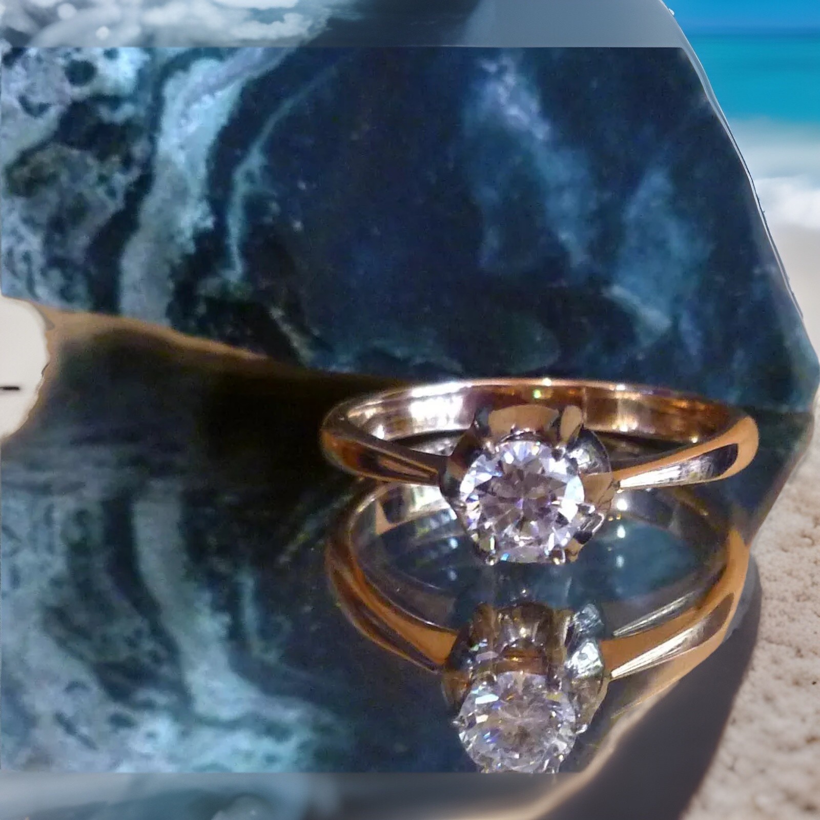 Ring rose gold women’s ring 57 (18.1 mm Ø) 583/14k gold with zirconia