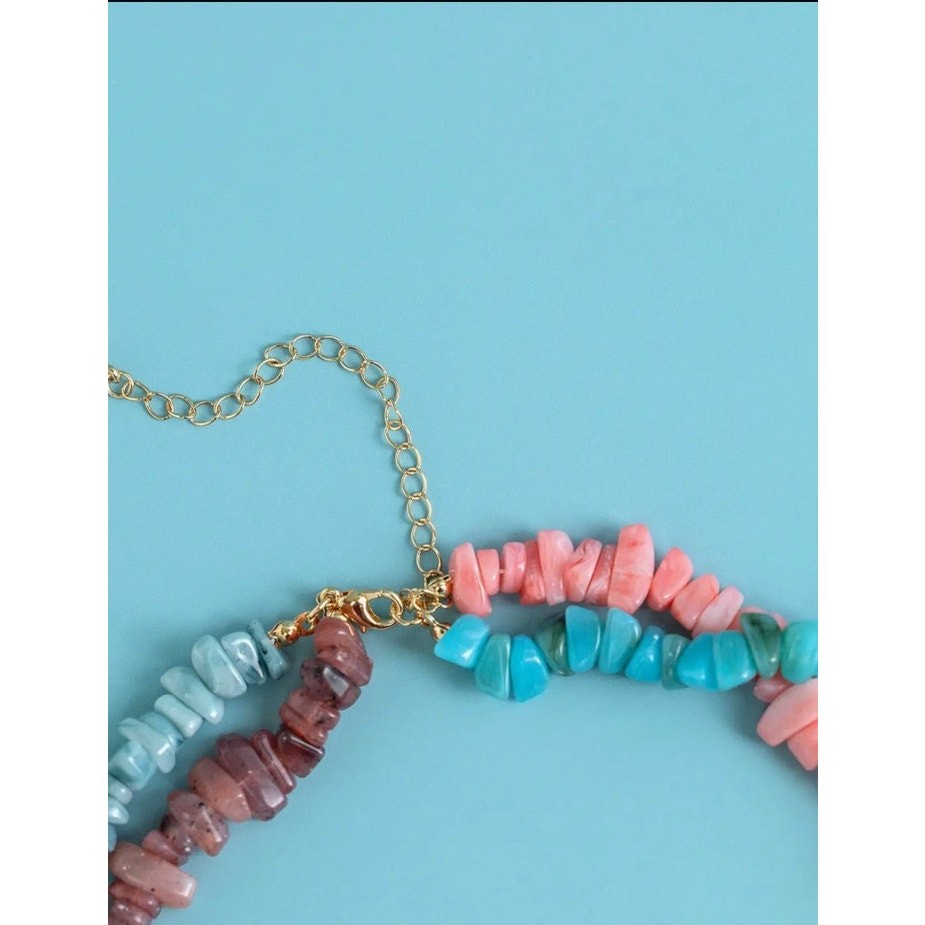 Coral Mirage Shell Pendant Necklace