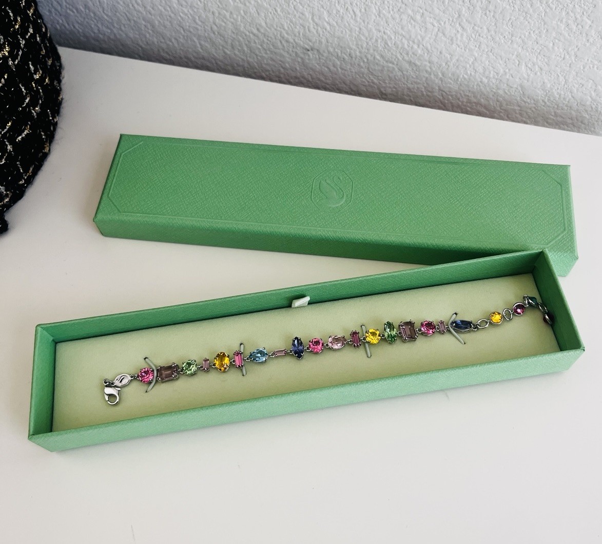 New Swarovski GEMA Bracelet Mixed cuts, Multicolored, Rhodium plated 5656427