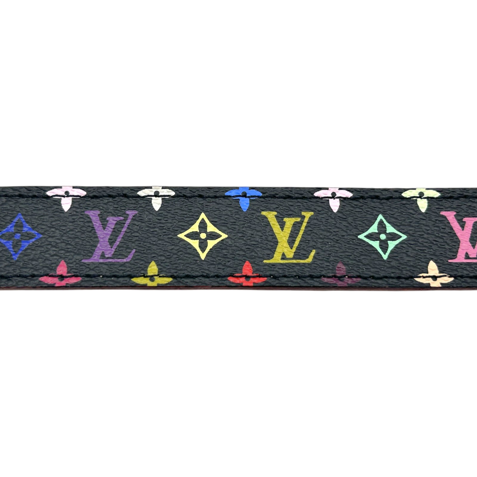 LOUIS VUITTON Murakami Monogram Multicolore Bracelet PVC Canvas Black M65347