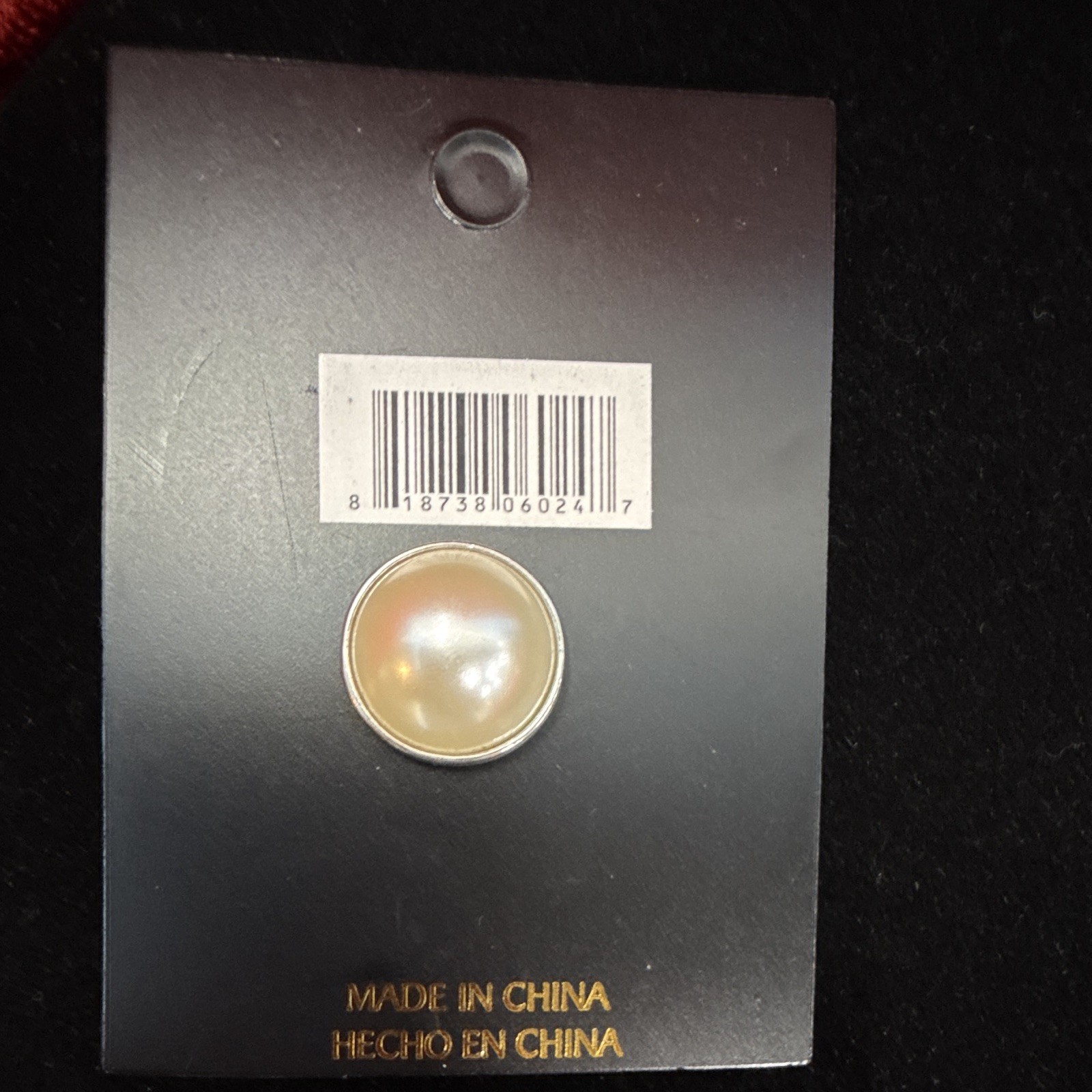 The Magic Scarf Company Magnetic Brooch Pin, Round Cream Pearl, Silver Tone