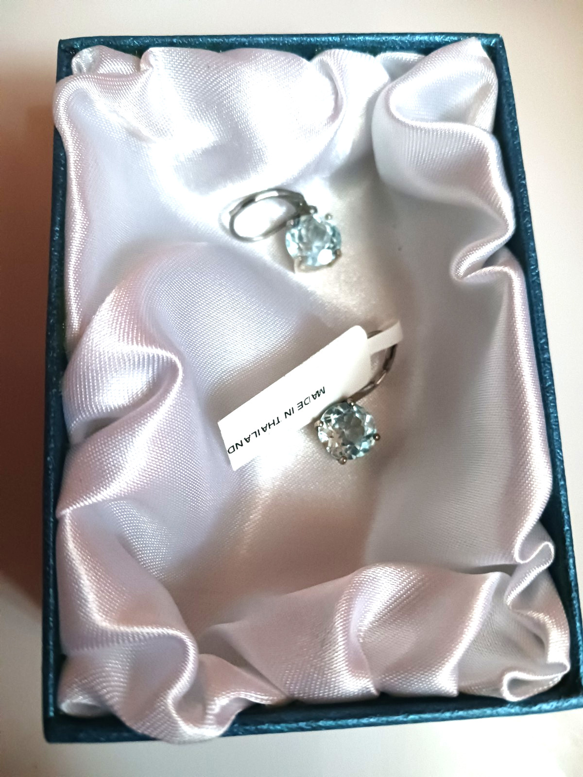 VERY COOL SKY BLUE TOPAZ STERLING SILVER LEVER BACKED EARRINGS