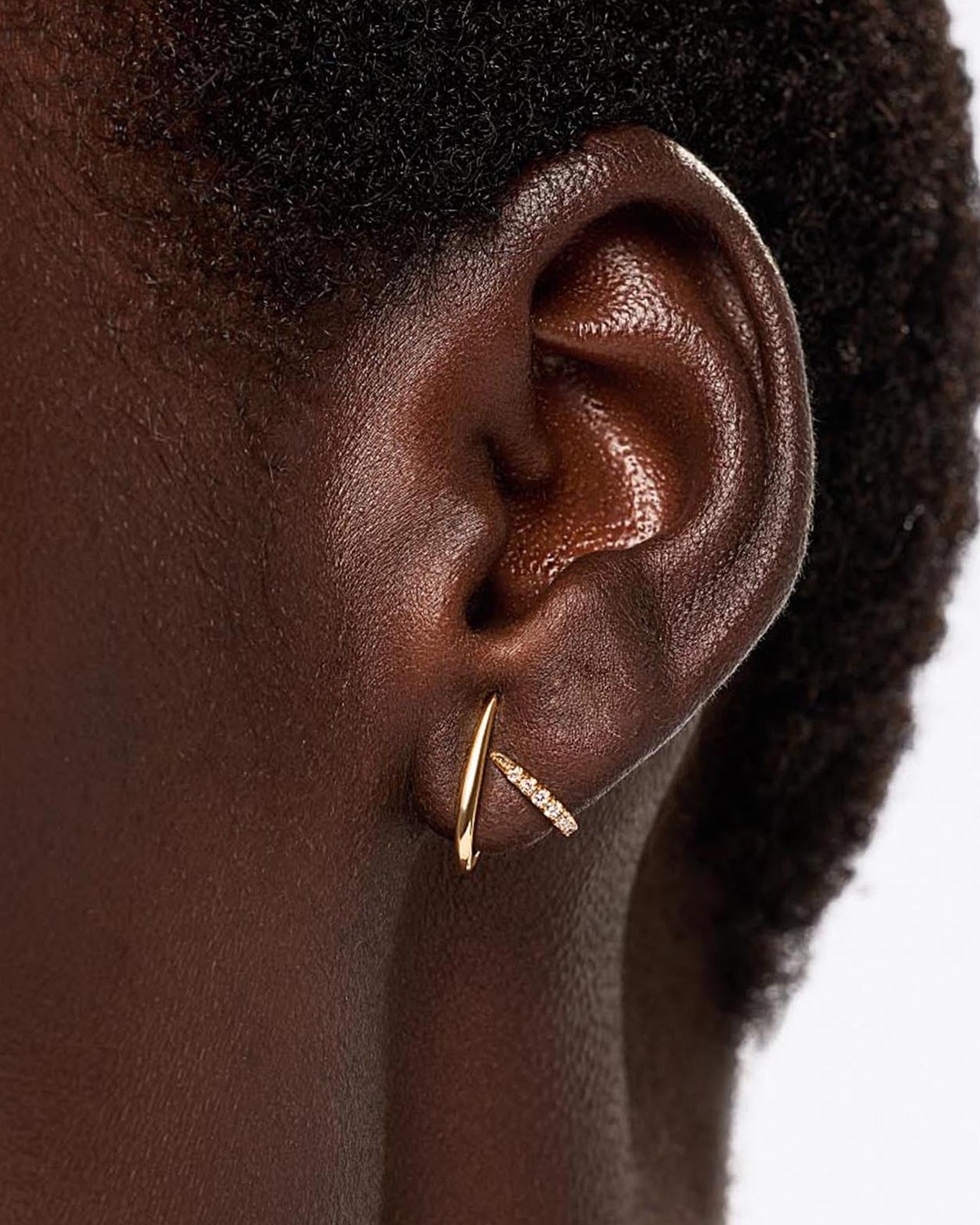 MUMREUES Gold Earrings for Women Trendy 14K 0.34″, CZ Aurora &