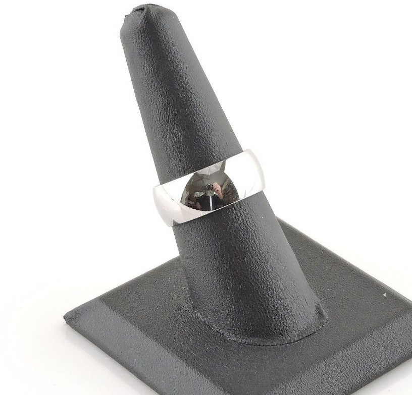 Stainless Steel Comfort Fit 8 mm Wide Band Ring – Free Gift Packaging