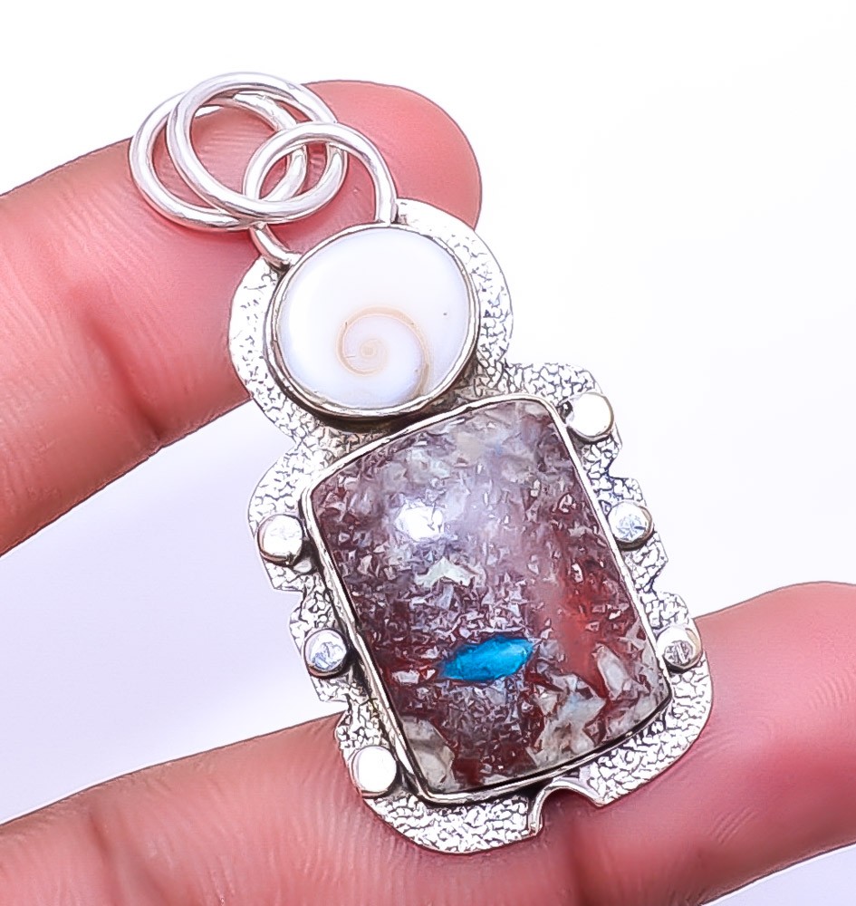 White Buffalo Turquoise – Nevada 925 Sterling Silver Pendant 2.03″ P_9249_85_27