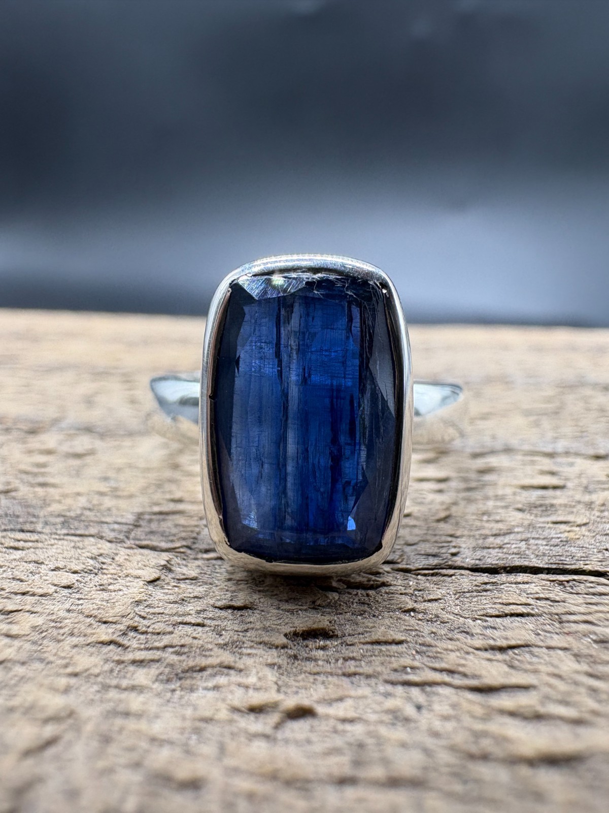 Himalayan Kyanite Sterling Silver Ring | Royal Blue Gemstone, US Size 8
