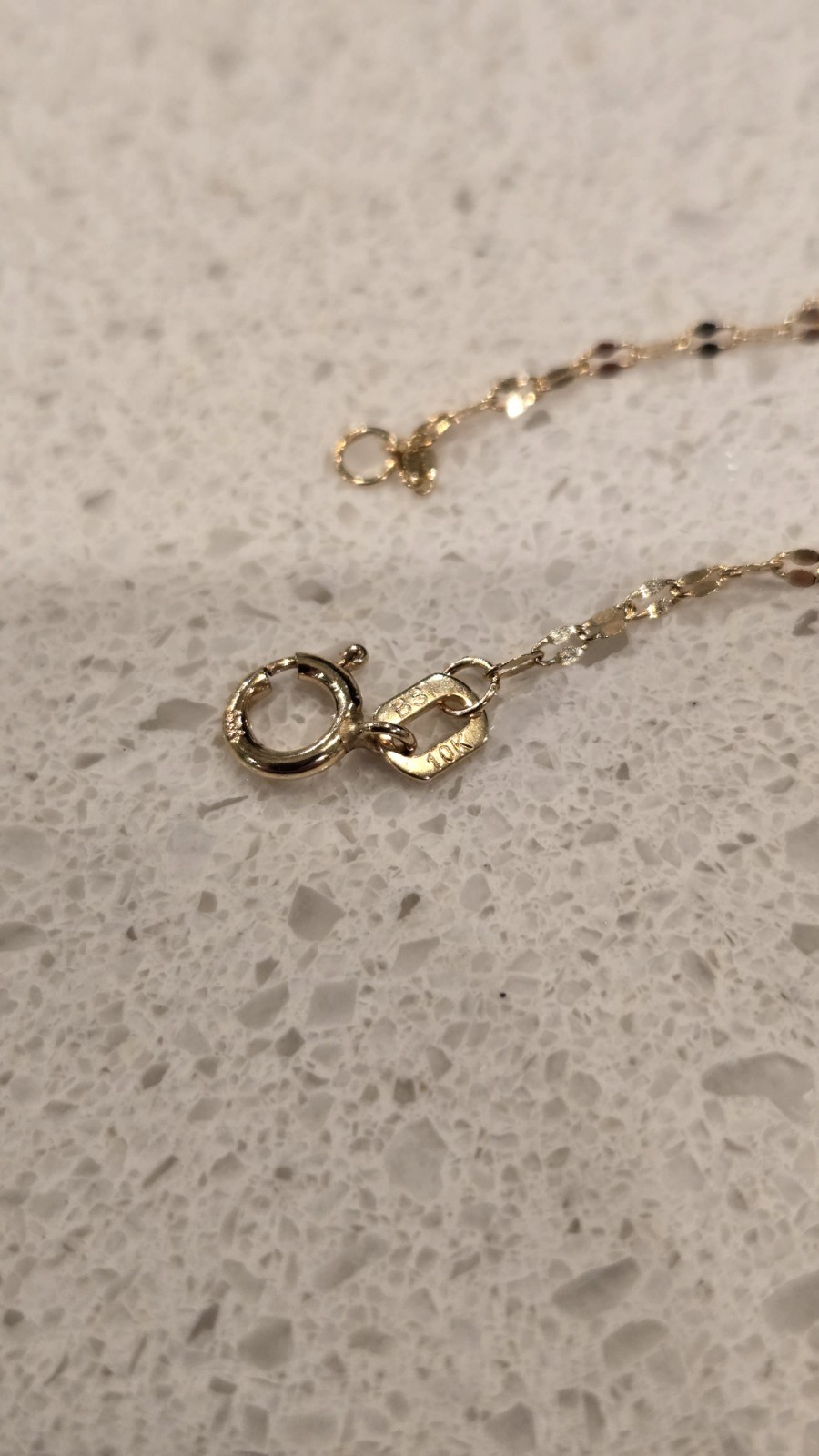 6″ Solid 10k Gold Mirror Link Dainty 1.3mm Thin Bracelet ✨️