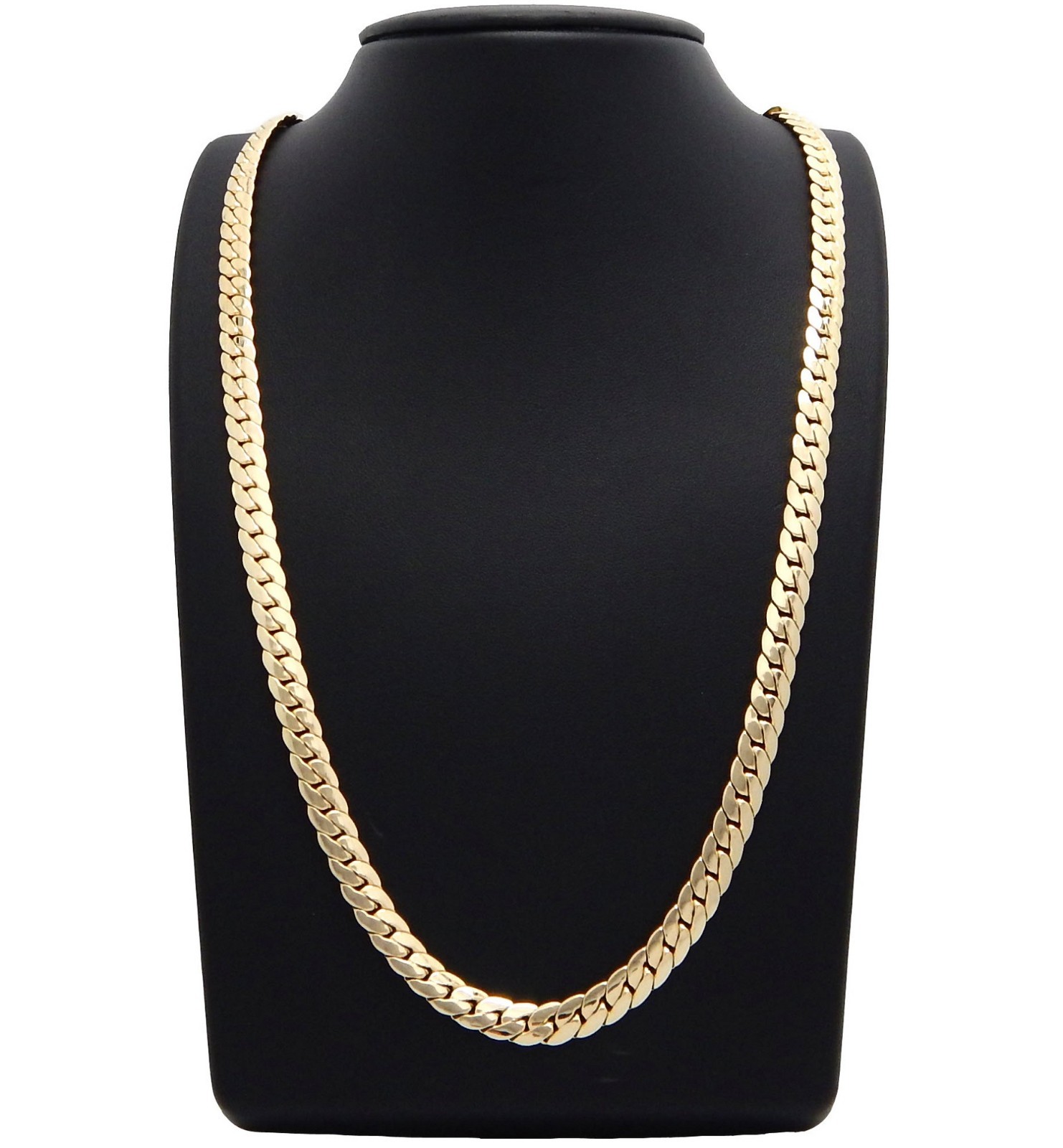 14K Miami Cuban link Chain & Bracelet Set 8mm Gold Plated 8″ 20″ 22″ 24″ 30″