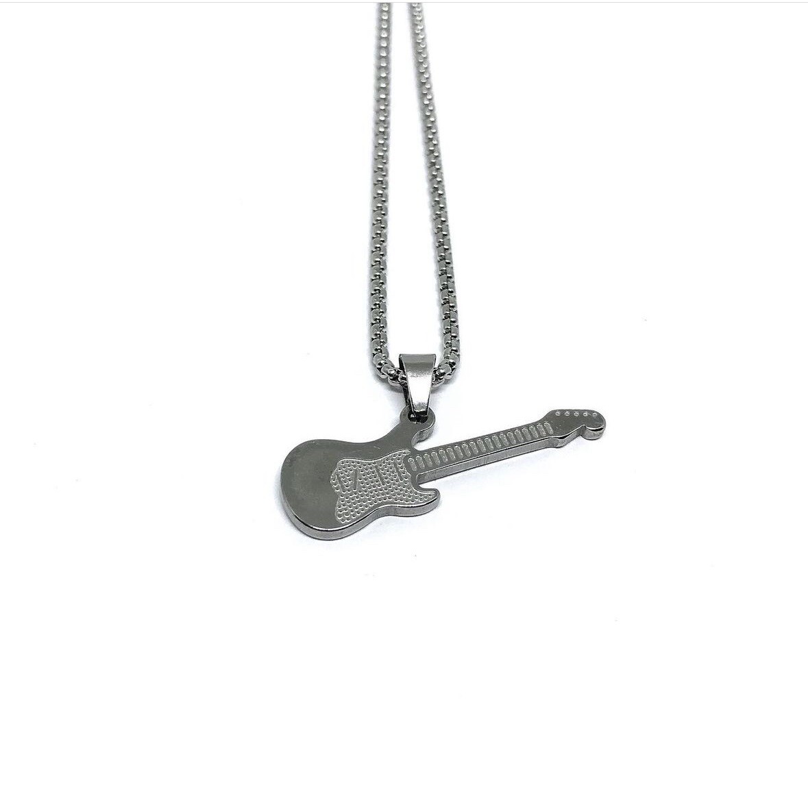 Steel Chain and Pendant Model Guitar Stylish male and female single piece