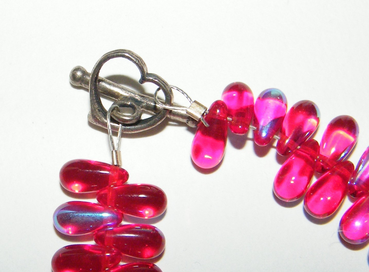 Jewelry Lot – 3 Glass Bead Bracelets – Multi Colors – 7″ to 7.5″ long
