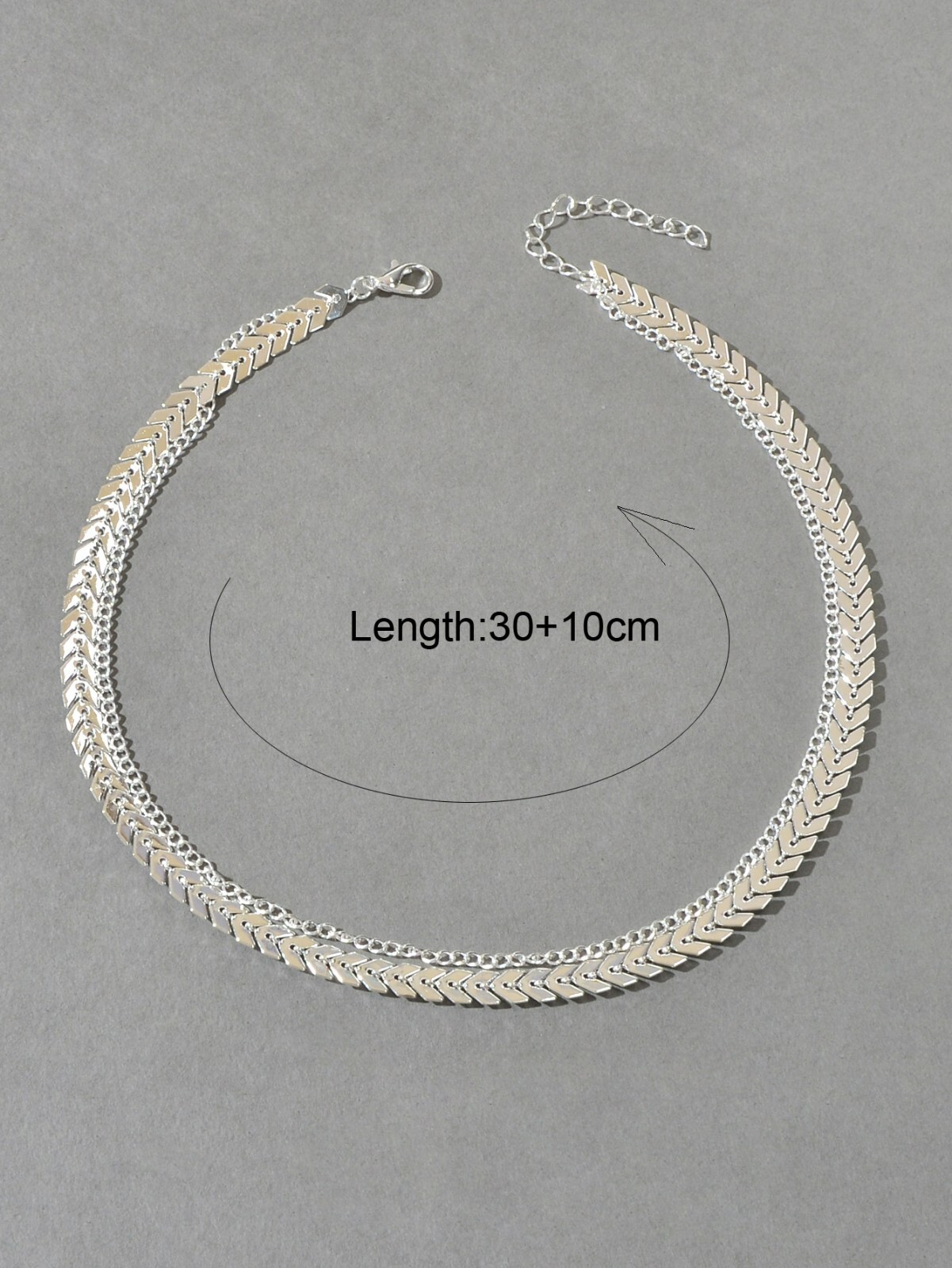 Female Gift Double layer Gold Silver Chain Short Clavicle Punk Collar Necklace