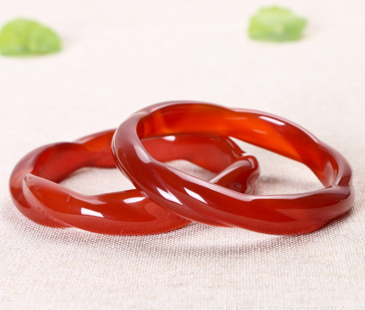 Natural icy red agate chalcedony bracelet kind of onyx Bangle transit 55-64mm