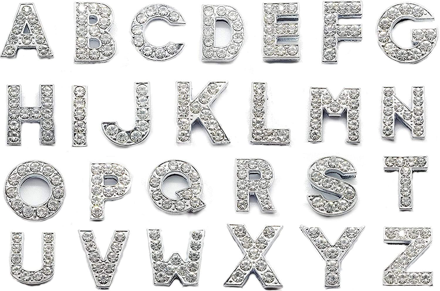 80 Rhinestone Letters A-Z Alphabet Words for DIY Jewlery 10mm Crystal