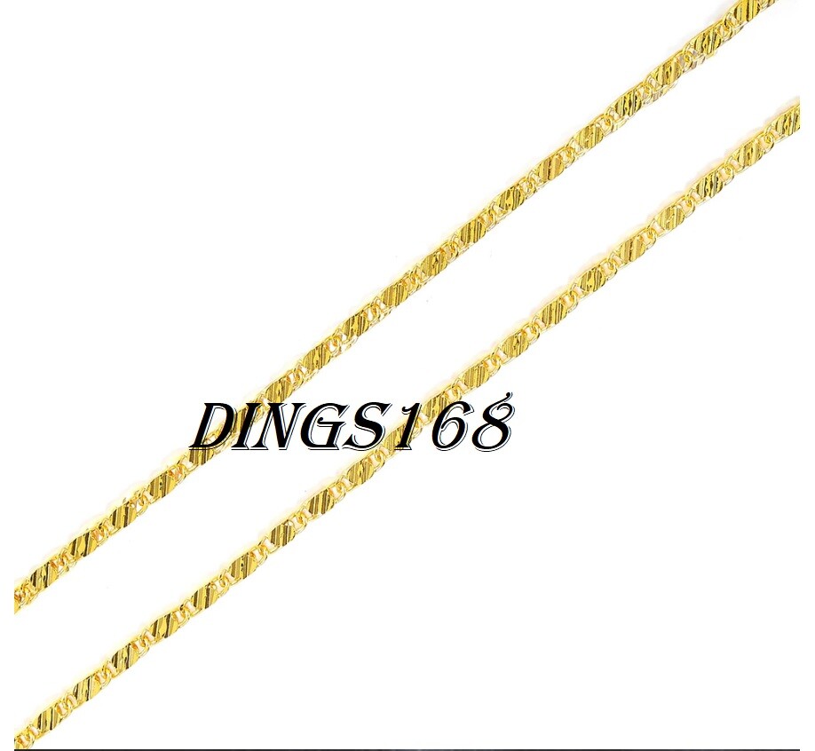 Genuine 18K Gold Filled Tarnish-Resistant 2.2mm 20 inch Flat Necklace Chain S038