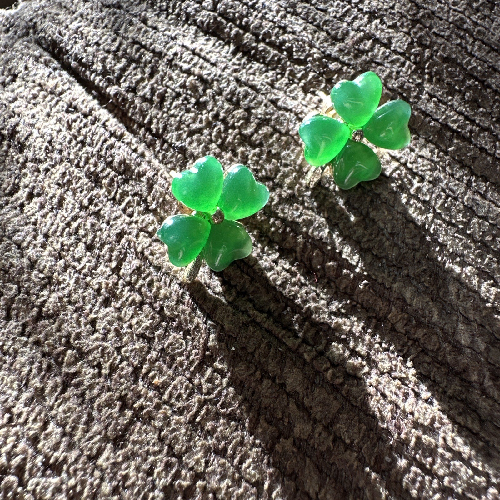 You Will Need These Cute 4 Leaf Clover Stud Earrings With Imitation Opal Stones