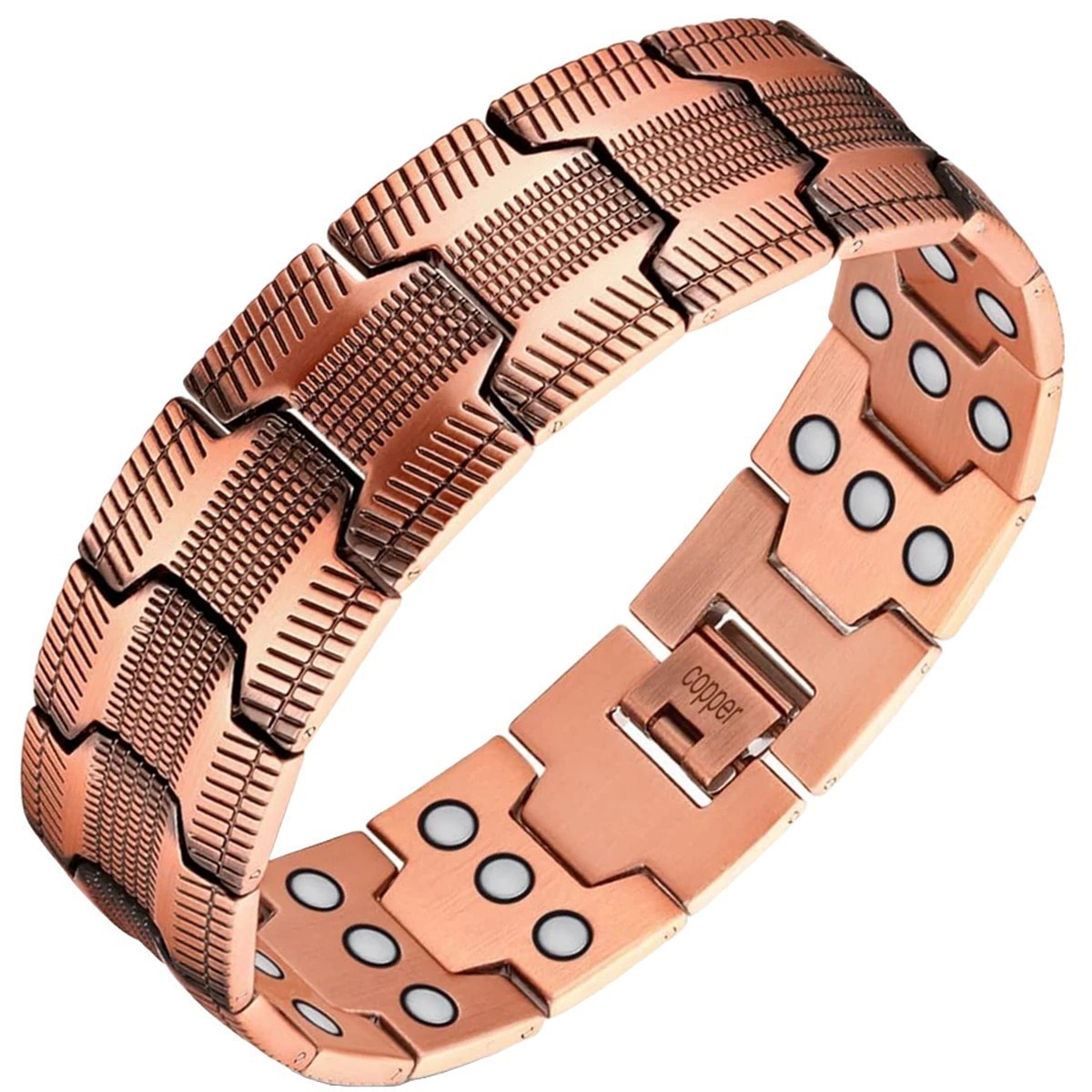 Three-Row Ultra Strength Magnetic Bracelet, Men Copper Bracelet 57 Magnet Gift