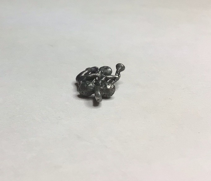 Zodiac Gemini Twins Playing Trumpets Charm Pendant Pewter 3/4 Inch x 1/2 Inch