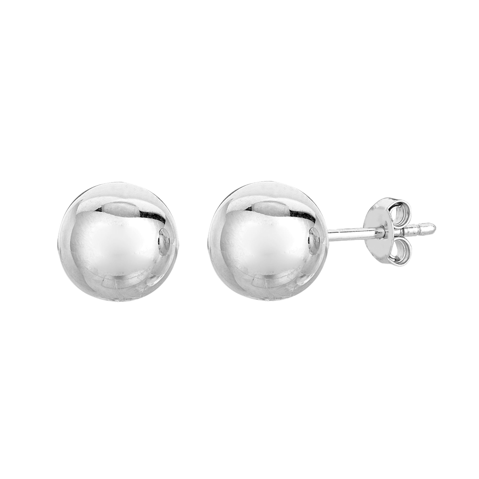Real Sterling Silver Ball Stud Earrings, 5mm