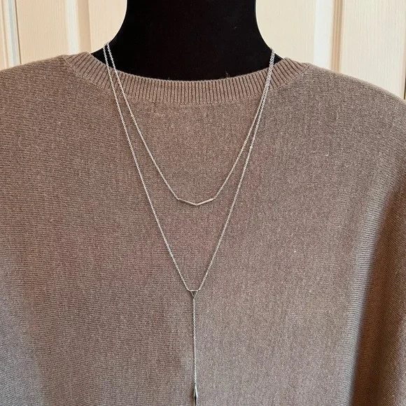 Premier Designs Jewelry NEXT LEVEL Delicate Silver Triangle Necklace New
