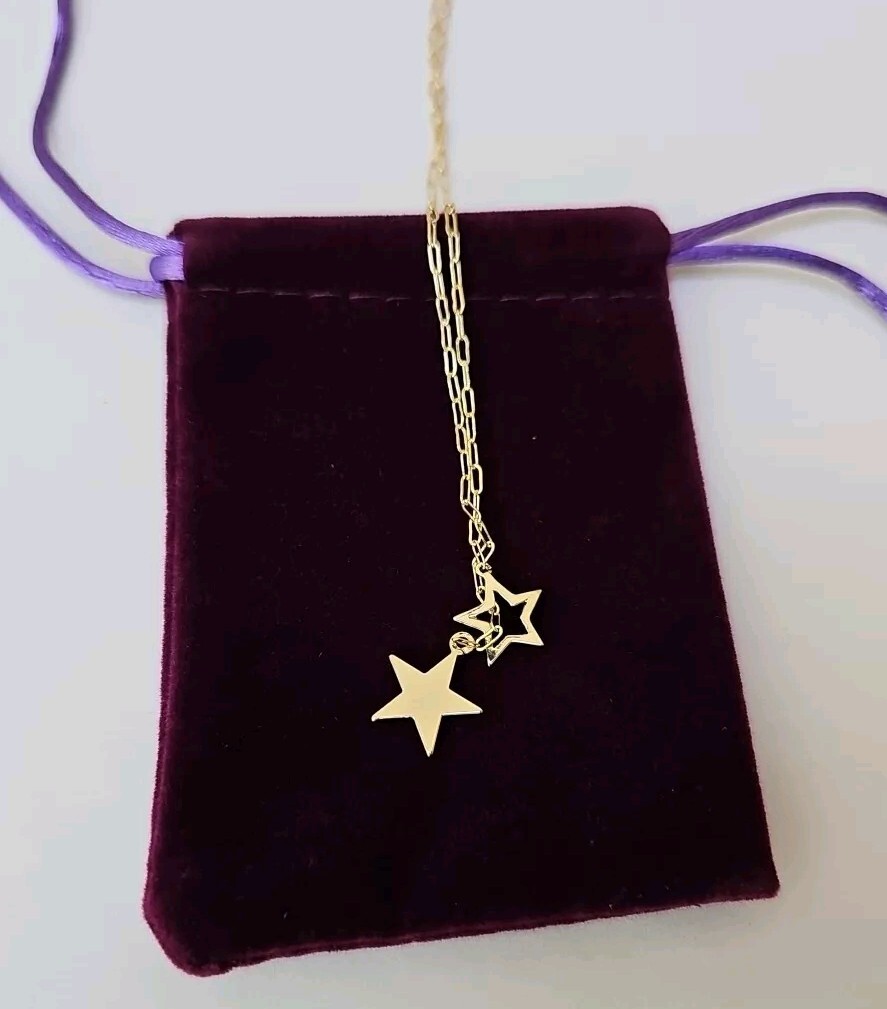 Star Lariat Necklace 17.5 In, Rhodium Plated