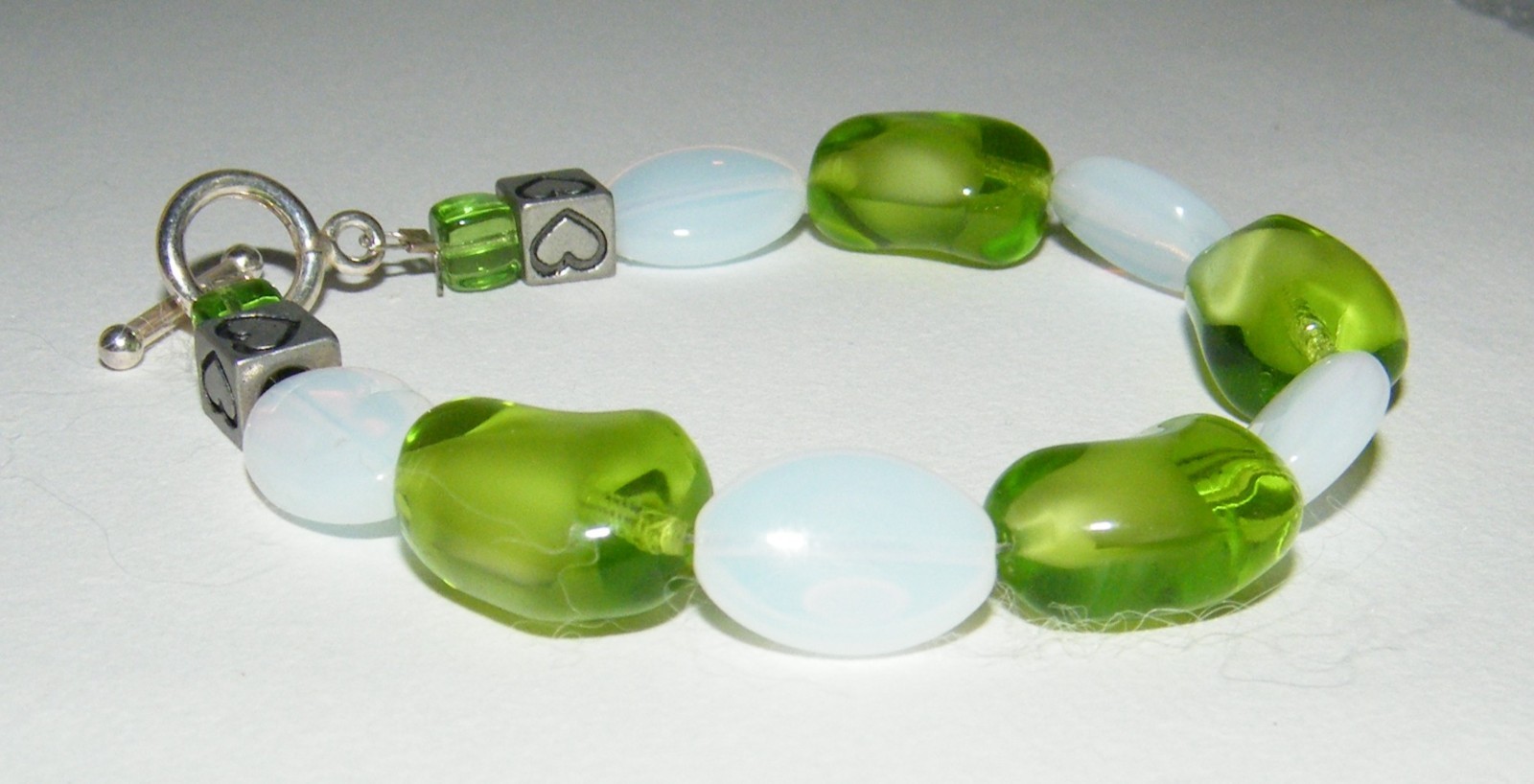 Jewelry Lot – 3 Glass Bead Bracelets – Multi Colors – 7″ to 7.5″ long