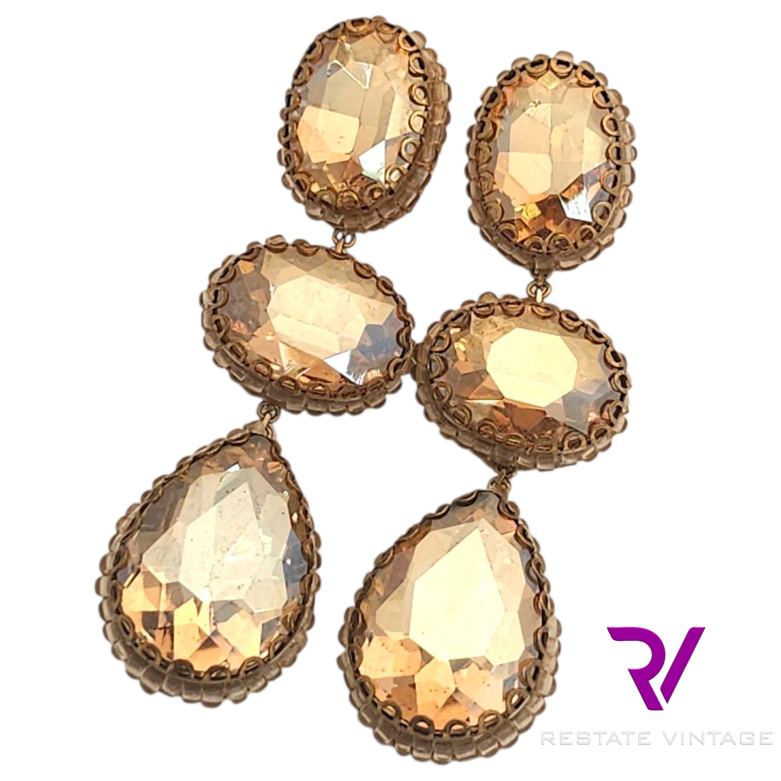 Deepa Gurnani Ariella Gold Tone Crystal Post Drop Dangle Earrings