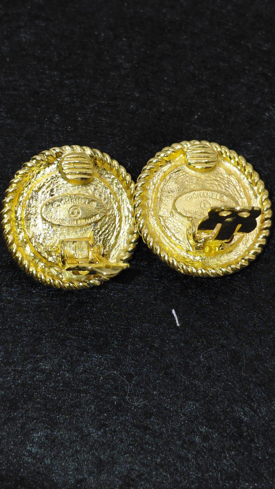 Chanel Gold Plated 1980’s White Gripoix (Glass) Clip On Earrings