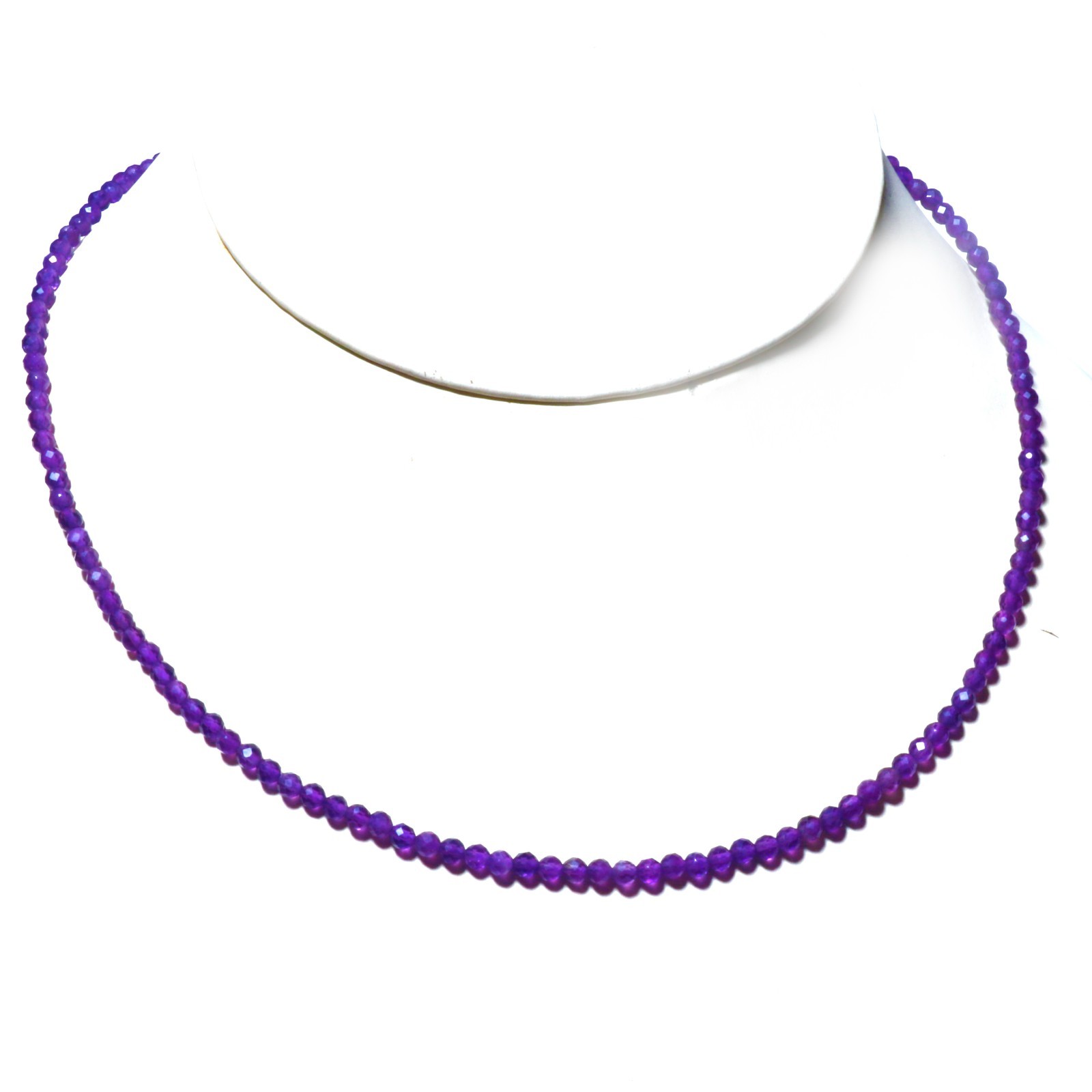 Handmade Faceted Gemstone Necklace Sterling Silver Adjustable Jewelry