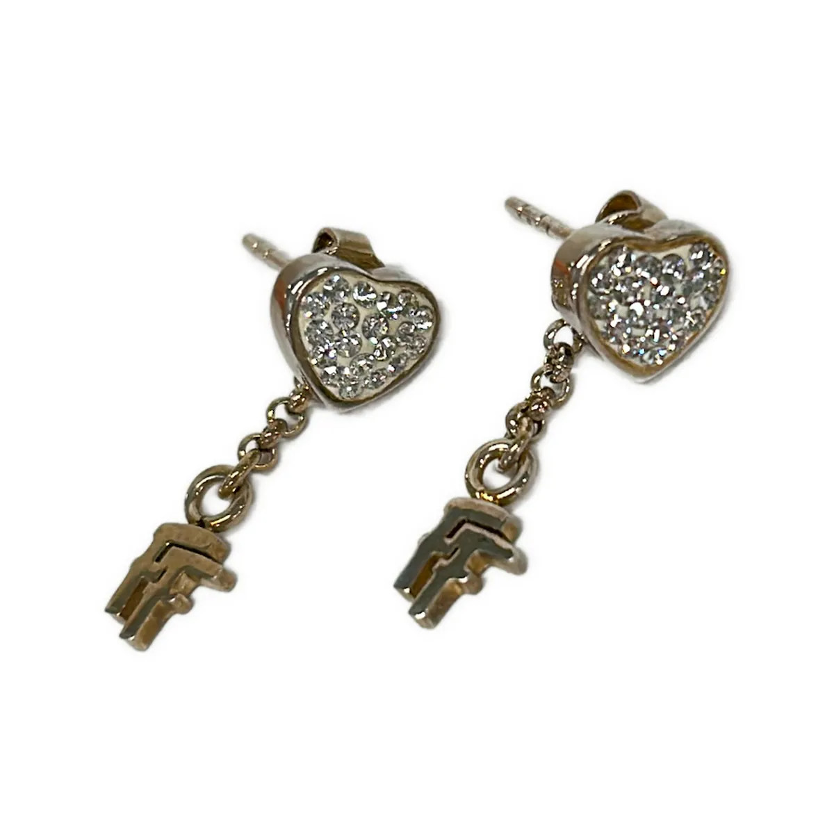 FolliFollie – Silver Clear Hardware Rhinestones Earrings