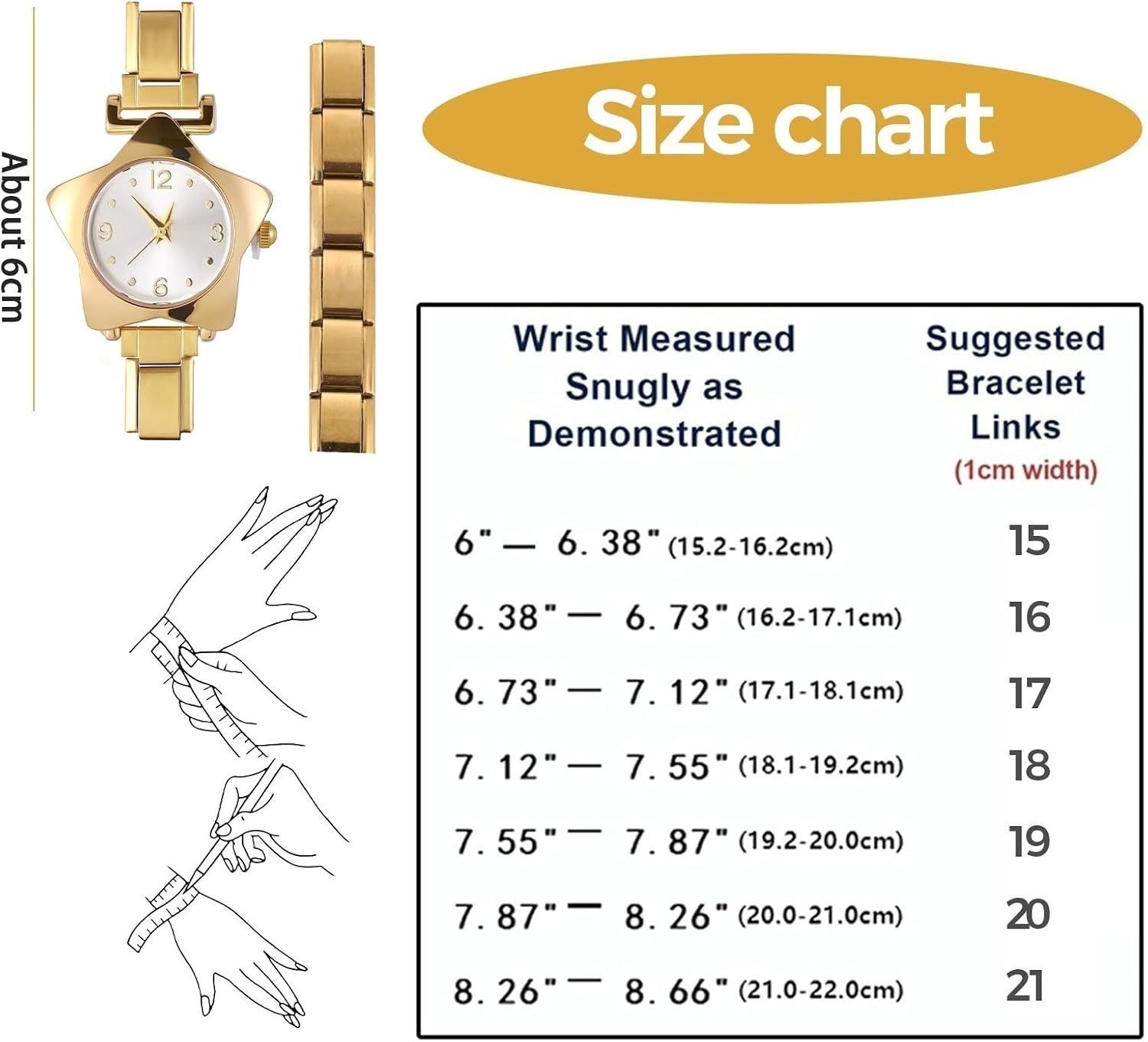 Stylish Star-Themed Italian Charm Watch – Effortless Assembly & Personalization
