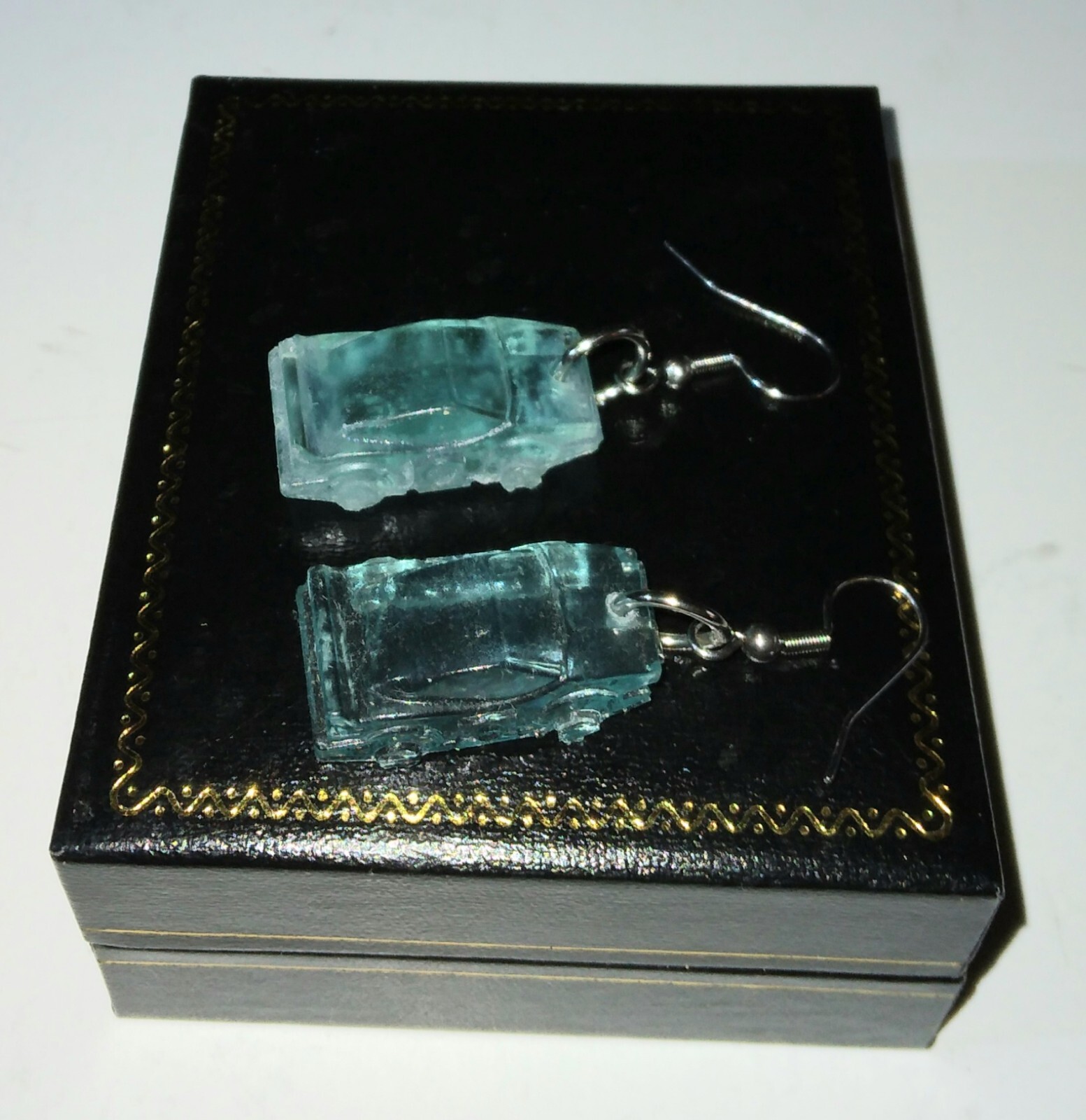 Translucent Car Earrings Circa 1990s In Box