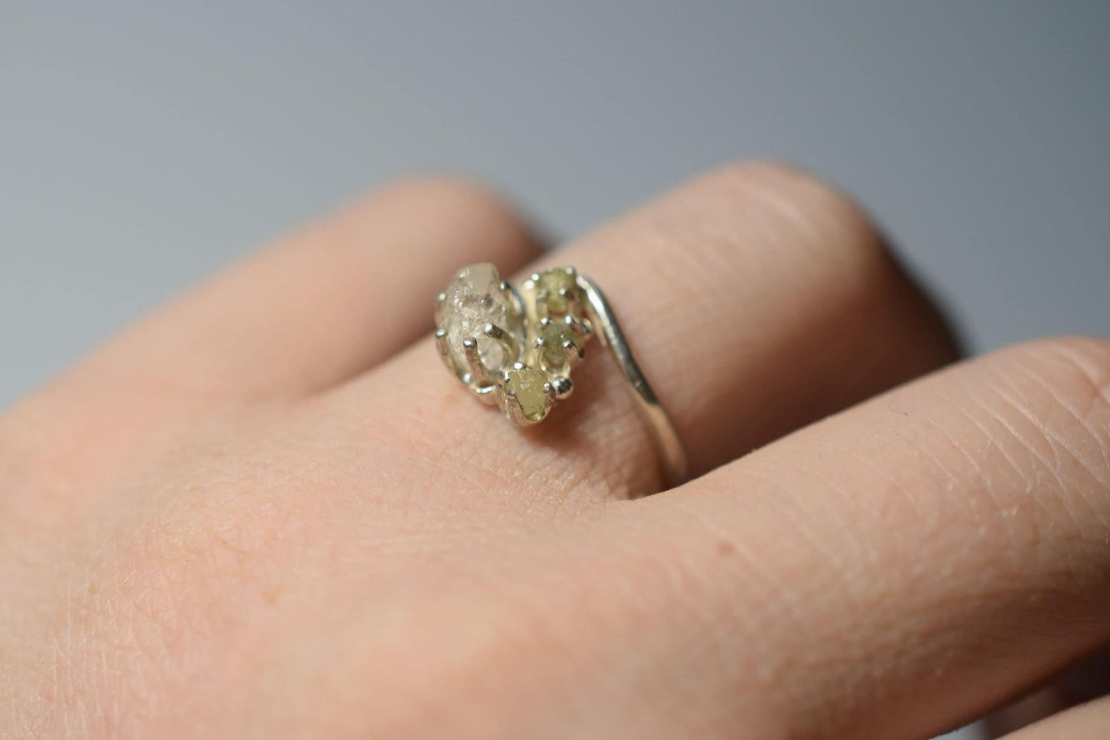 Natural Sapphire Ring, raw sapphire ring, unique sapphire ring, raw gem ring, an