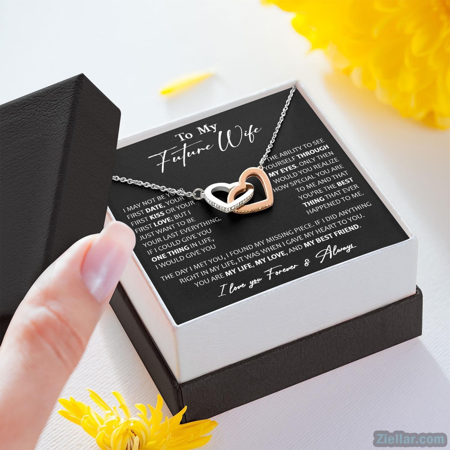 To My Future Wife Necklace Gift, Romantic Valentine Birthday Jewelry for Her
