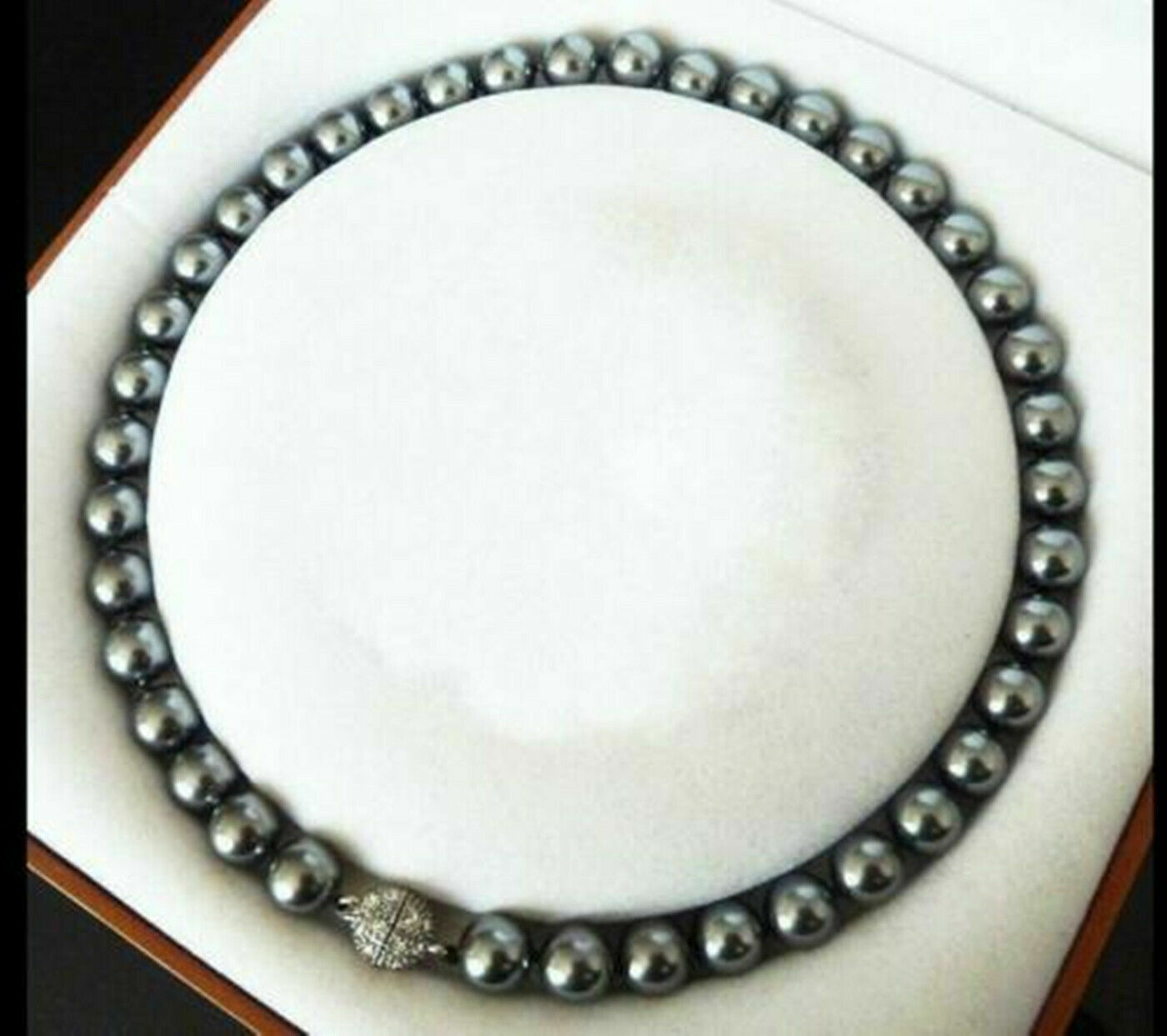 10MM DARK GRAY SOUTH SEA SHELL PEARL ROUND NECKLACE BRACELET EARRINGS SET