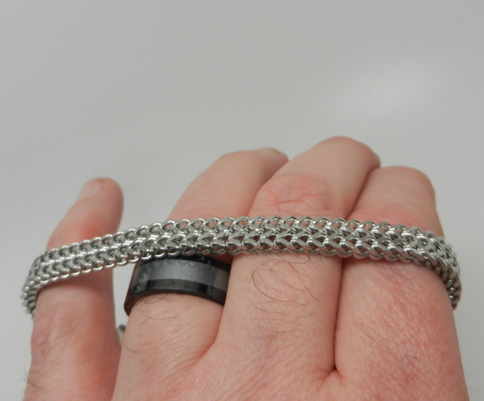 Two Snake Head Reptile 7mm Curb Link 8″ Stainless Bracelet Men’s Women’s Unisex