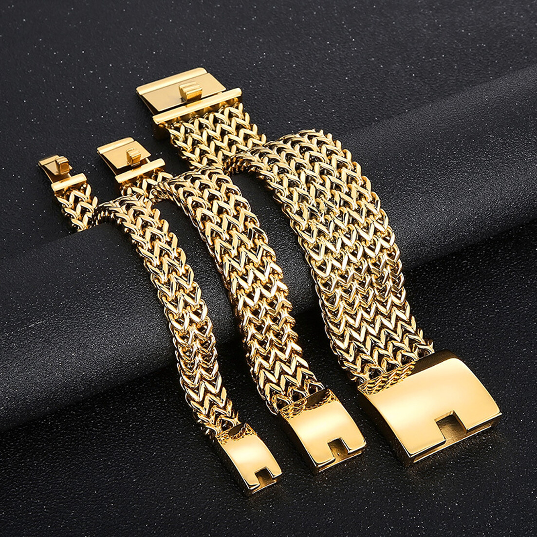 New Boys Mens 316L Stainless Steel Franco Link Chain Bracelet 7.48″8.26″8.66″9″