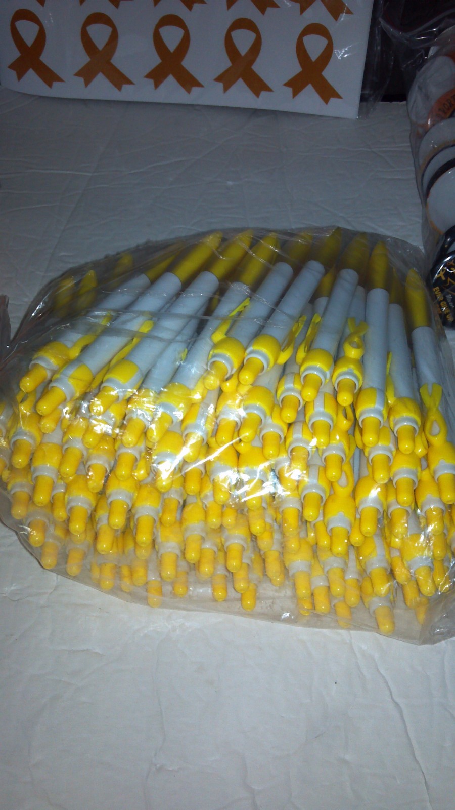 400 Pcs Cancer Awareness Gifts Bulk , Children/Adults, Pens, Bracelets, Buttons