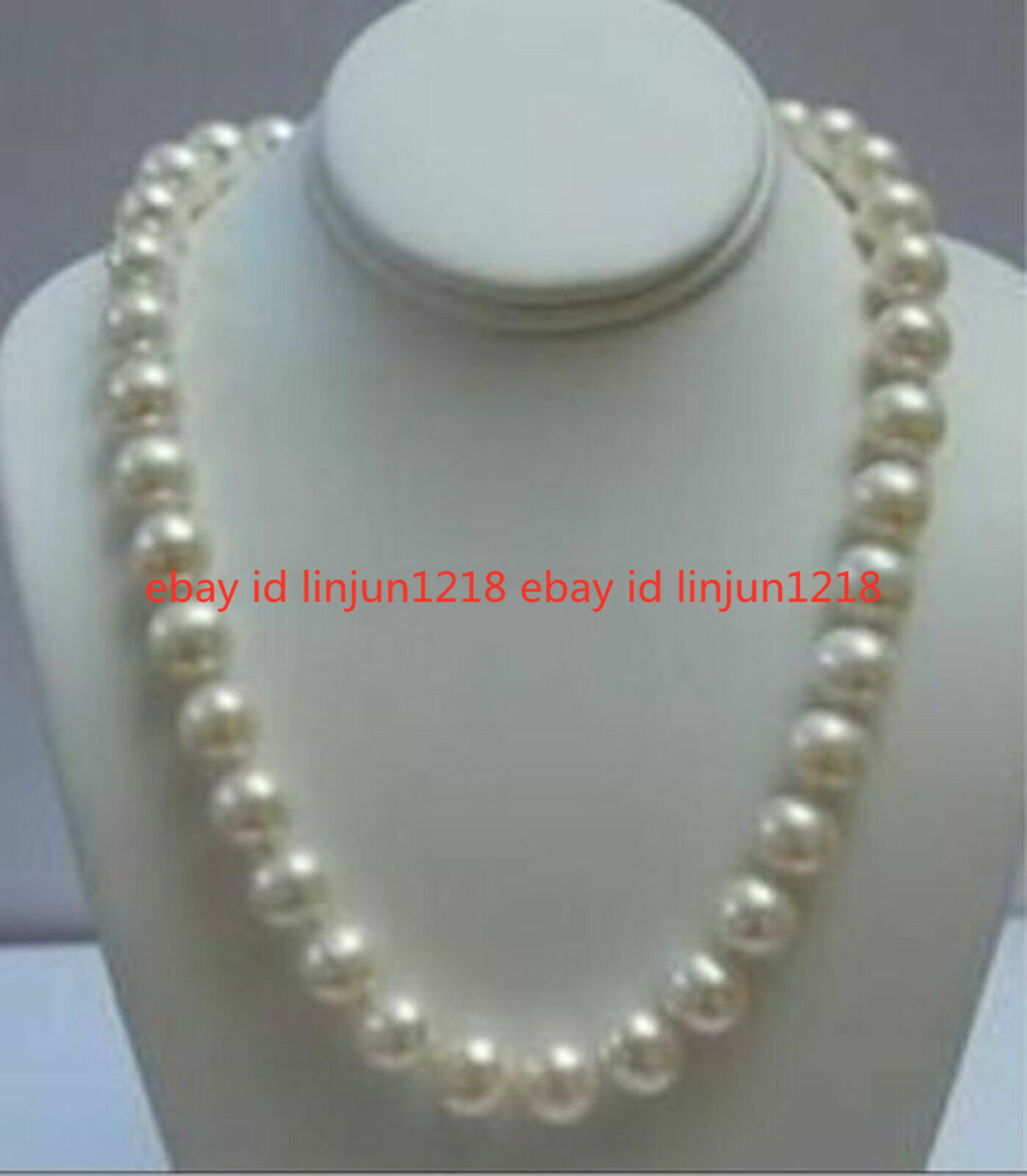 Beautiful! Natural 9-10MM White Round Pearl Beads Necklace 16-50″ AA