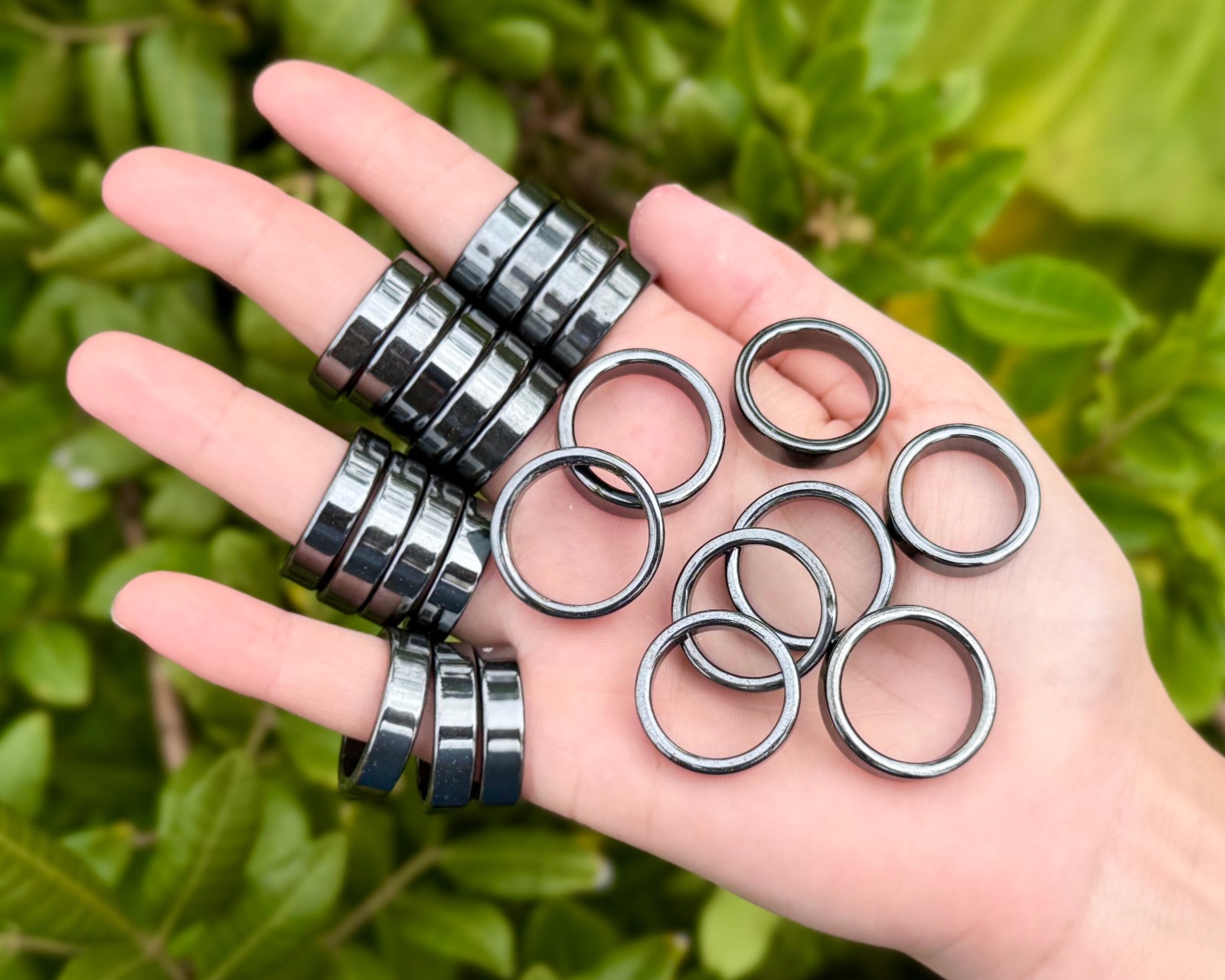 Hematite Ring, Hematite Gemstone Crystal Jewelry – Choose Size (Crystal Ring)