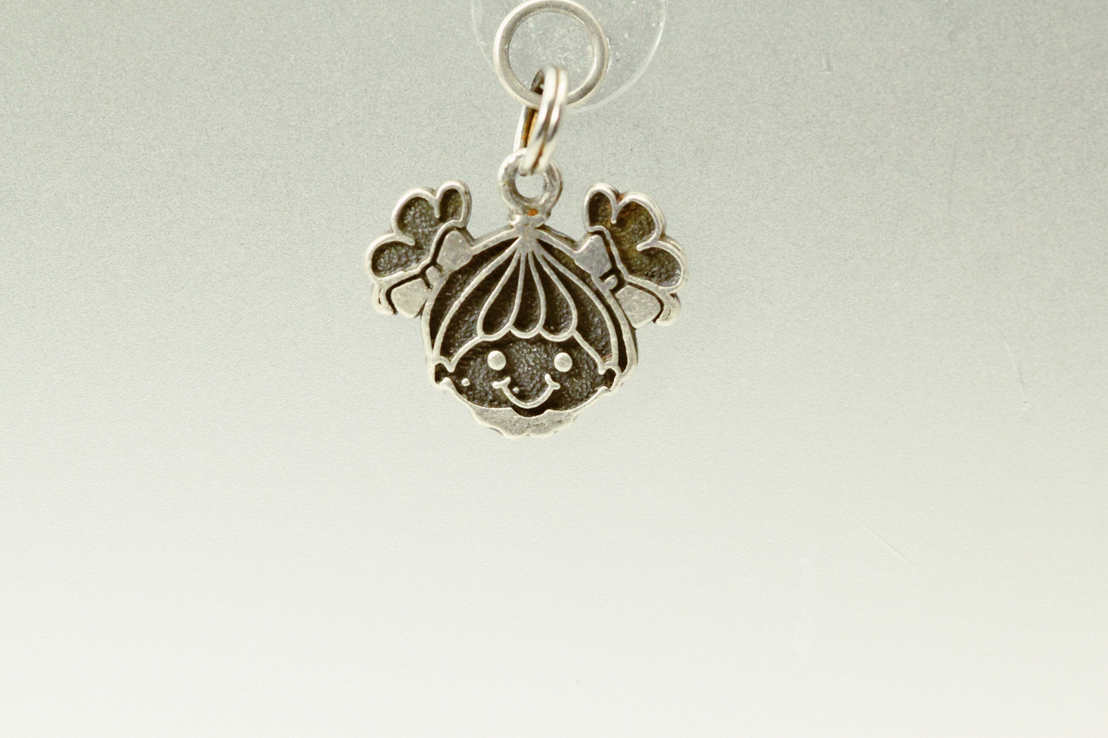 Sterling Silver 925 Girl Head Charm 1.7 grams (PEN9815)