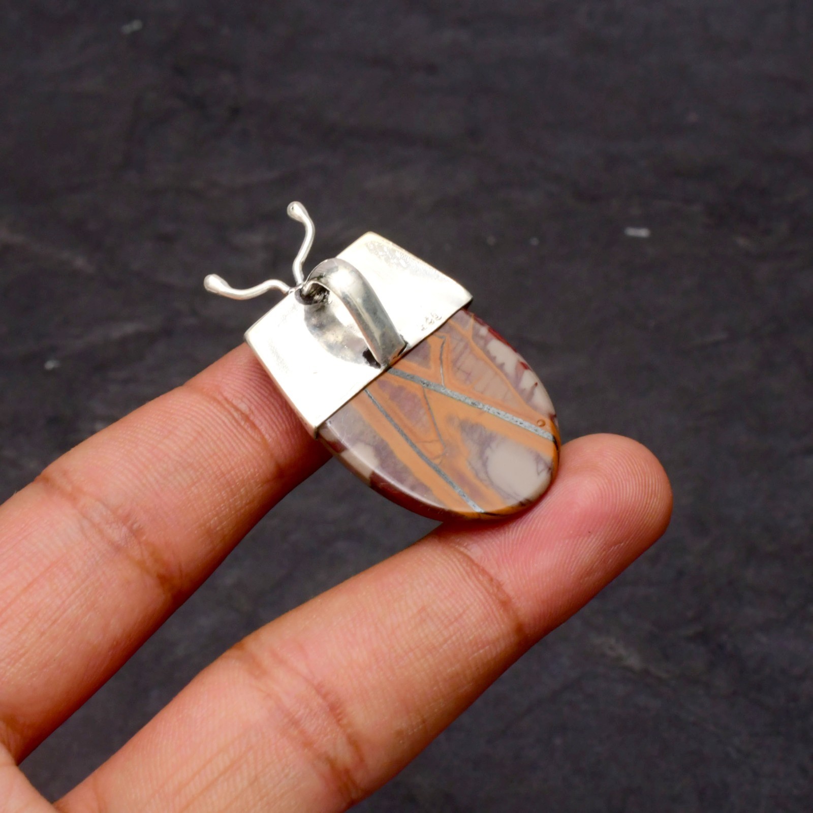 Noreena Jasper Gemstone 925 Sterling Silver Jewelry Pendant 1-2″