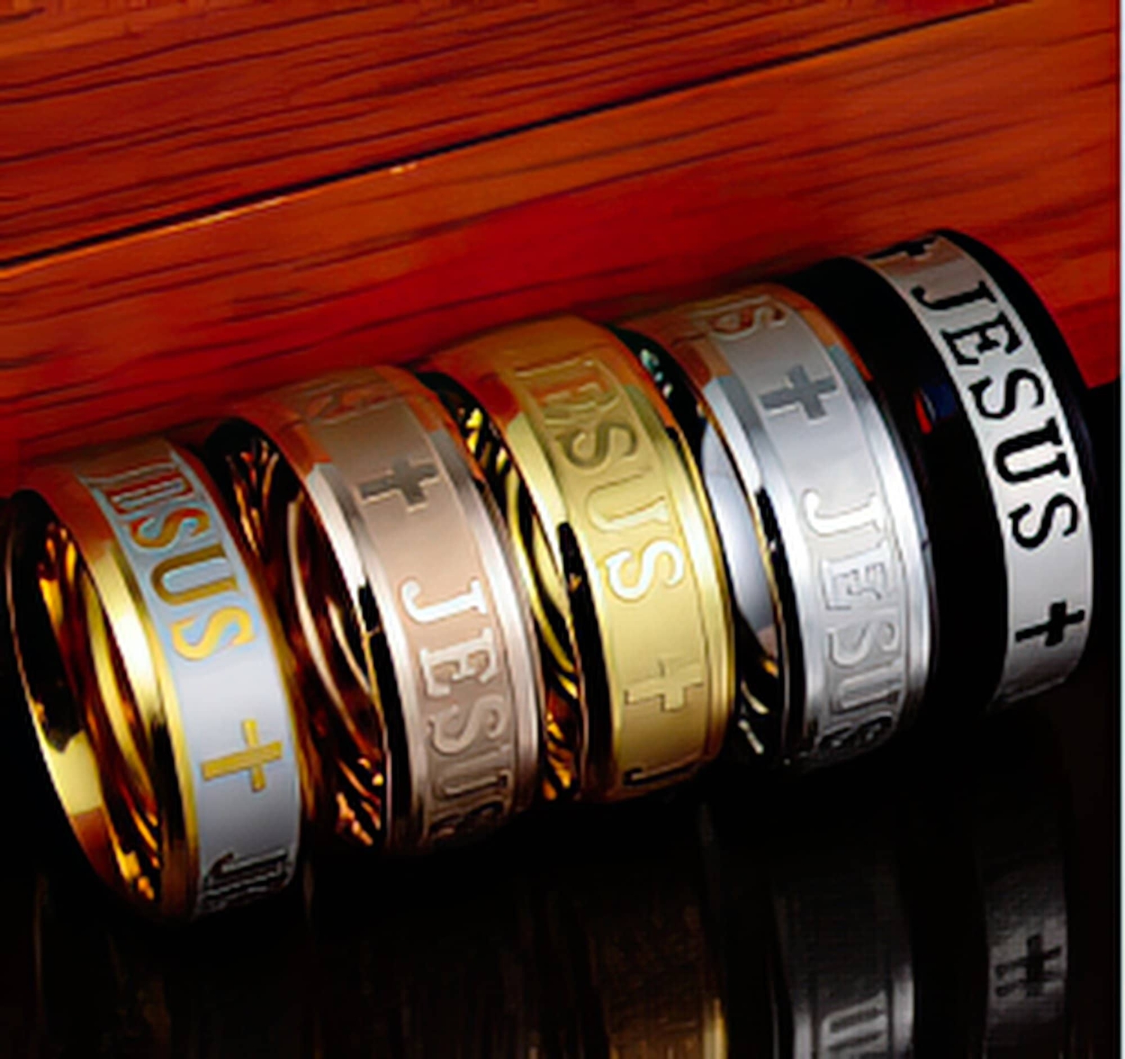 Jesus Stainless Steel Rings in 5 Styles Ships Free from the USA