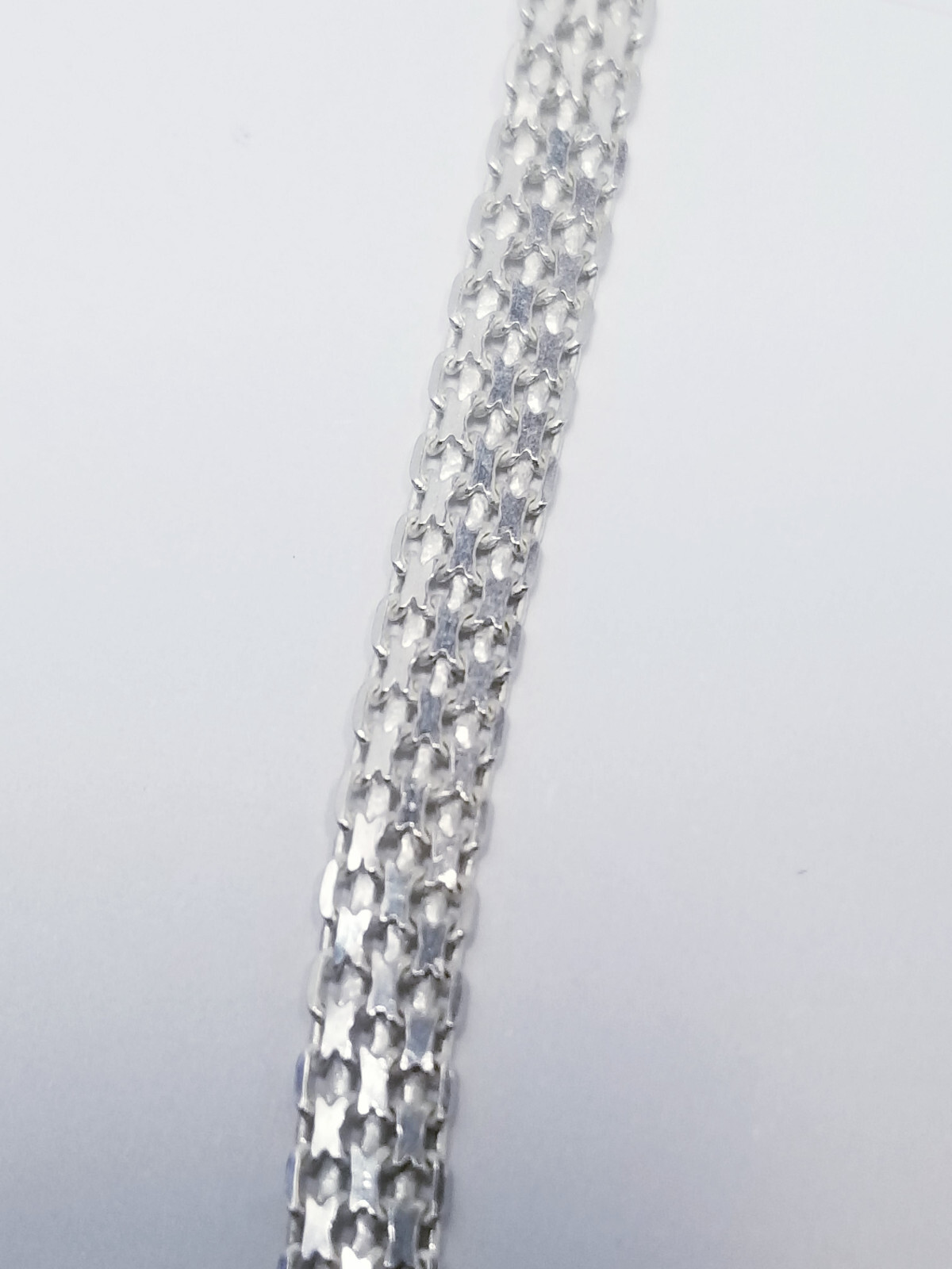 Sterling Silver Mesh Chain Necklace 8.2g