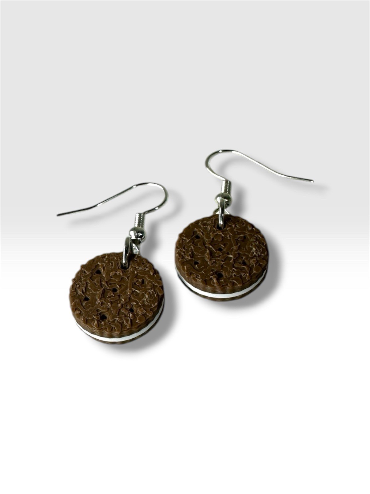 Ice Cream Sandwich Earrings Cute Novelty Food Jewelry Realistic Dessert