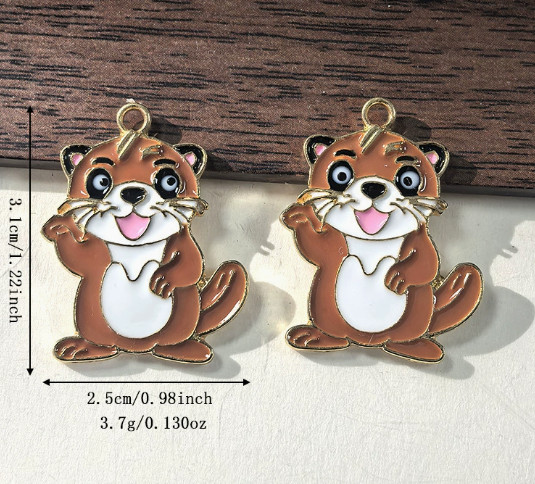 40pcs cartoon animal Metal Charm DIY earring Pendant Necklace Jewelry Making
