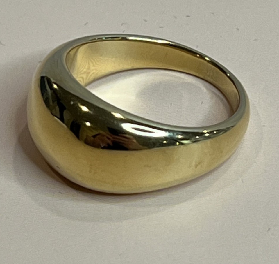 Macy’s New Men’s Stainless Steel Dome Ring 10 mm Wide Polished Band Comfort Fit
